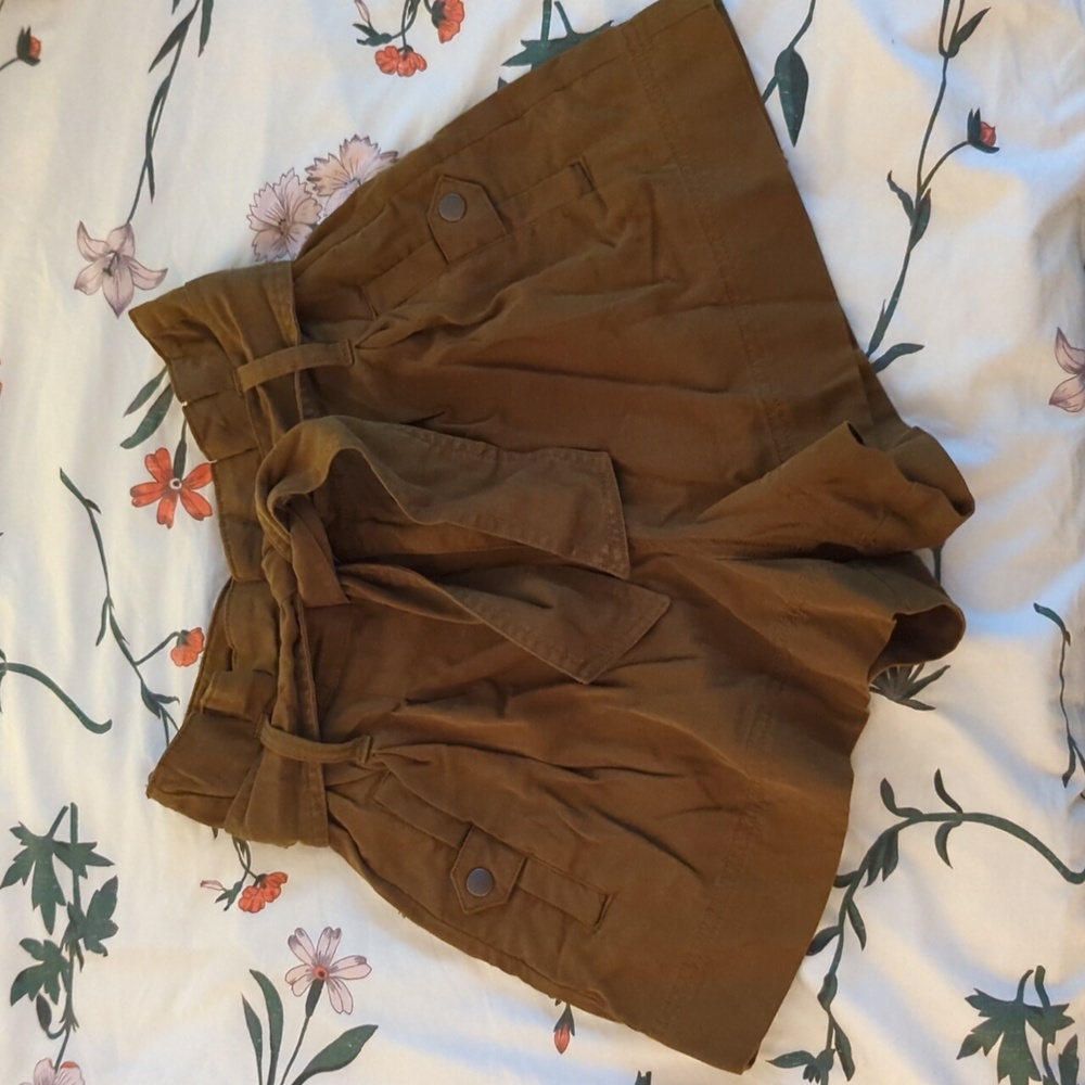 Topshop Paper Bag Tie Waist Shorts